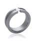 bague homme câble acier incrustation d'un zirconium 