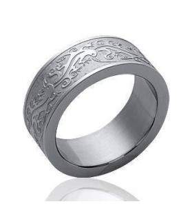 Bague acier homme salamandre