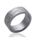 Bague acier homme salamandre