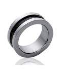Bague alliance acier et carbone