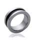 Bague alliance acier et carbone 
