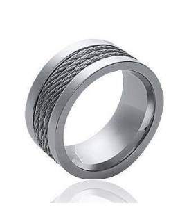 Bague acier câbles torsadés insérés