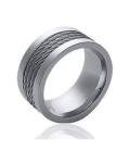 Bague acier câbles torsadés insérés