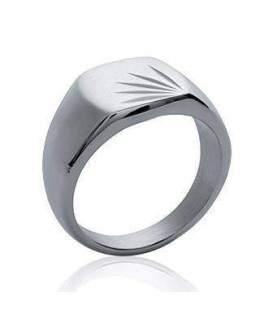 Bague fantaisie acier chevalière