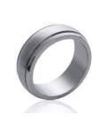 Bague acier légèrement bombée