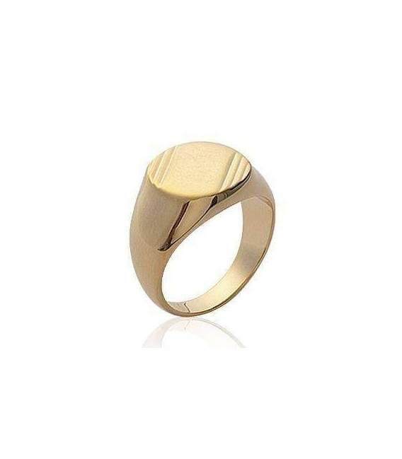 Bague homme chevalière plaqué or 