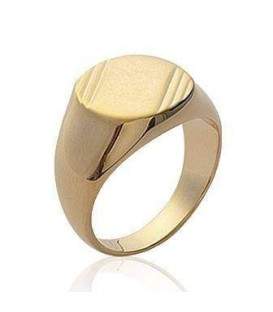 Bague homme chevalière plaqué or