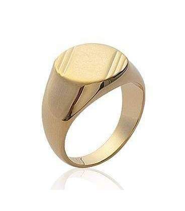 Bague homme chevalière plaqué or 