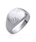 Bague chevalière argent massif gravée