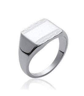 Chevalière argent massif miroir façonnée