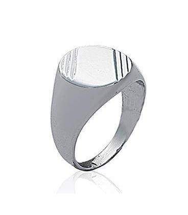 Chevalière homme argent massif 