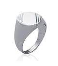 Chevalière homme argent massif