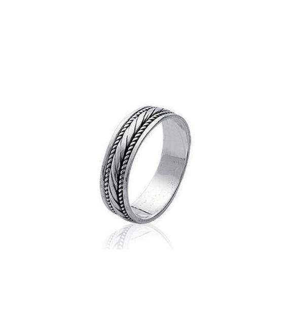 Bague bel anneau alliance argent massif 