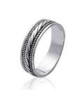 Bague bel anneau alliance argent massif