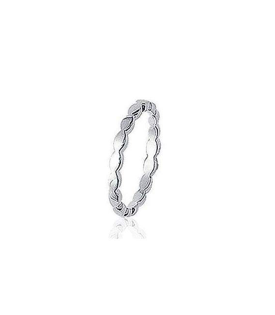 Anneau modulable argent ovale 