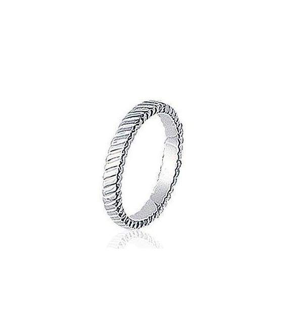 Bague modulable argent striée 