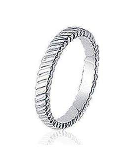 Bague modulable argent striée