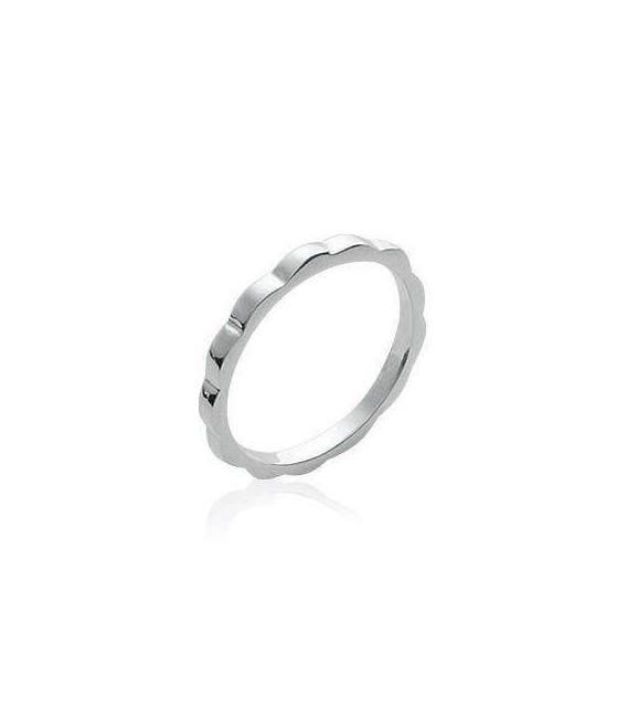 Anneau modulable argent massif cannelée-2