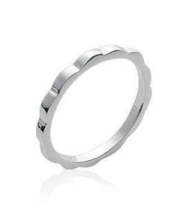 Anneau modulable argent massif cannelée