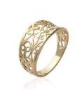 Bague plaqué or filigranée ouvragée