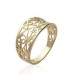 Bague plaqué or filigranée ouvragée 