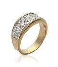 Bague plaqué or anneau de zirconium