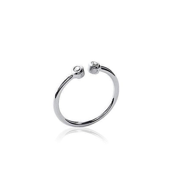 Bague ouverte de pouce argent zirconium 