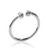 Bague ouverte de pouce argent zirconium 