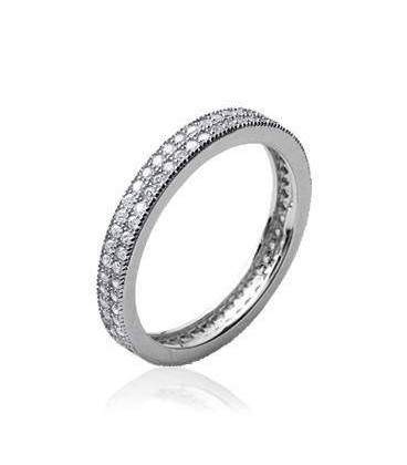 Alliance argent massif zirconium micro serti 