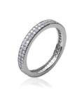 Alliance argent massif zirconium micro serti