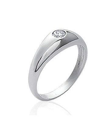 Bague jonc petit doigt argent zirconium 