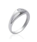 Bague jonc petit doigt argent zirconium