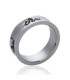 Bague acier homme tribal 