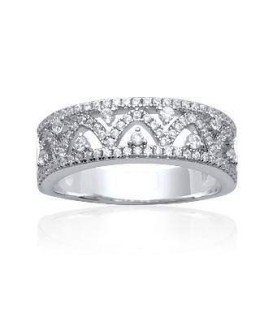 belle bague argent anneau de zirconium