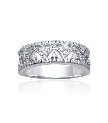 belle bague argent anneau de zirconium 