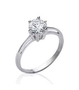 Bague argent solitaire