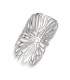 Grosse bague plate dentelle en argent 