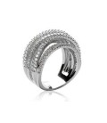grosse bague argent massif zirconium