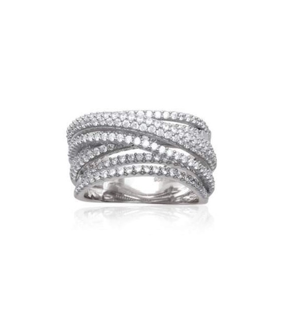 grosse bague argent massif zirconium 