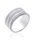 Bague alliance argent massif perlé fantaisie 