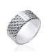 Bague argent massif alliance anneau tressé 