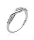 Bague argent vagues de zirconium