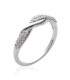 Bague argent vagues de zirconium 