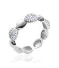Bague fantaisie argent massif et zirconium