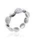 Bague fantaisie argent massif et zirconium 