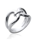 Bague argent massif boucles entrelacs