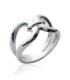 Bague argent massif boucles entrelacs 