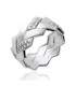 Bague nattée argent massif zirconium 