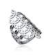 Bague femme acier enveloppante anneau en relief original 