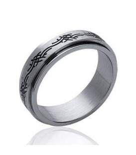 Bague romaine acier alliance mobiles